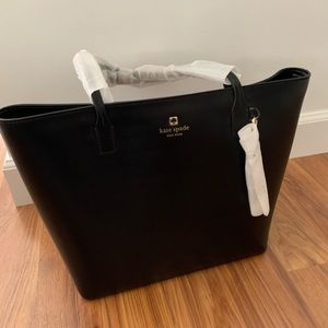 Kate Spade Sawyer Street Tori Black Leather Tote